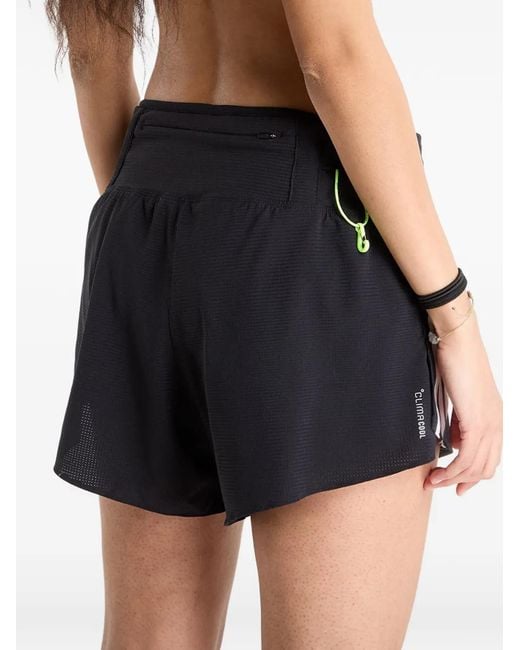 Adidas Blue Climacool Side-Stripe Running Shorts