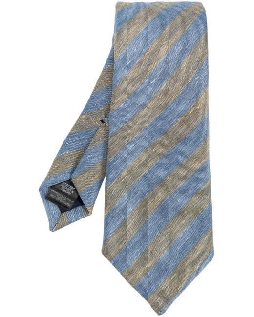 メンズ Paul Smith スラブストライプ ネクタイ Blue