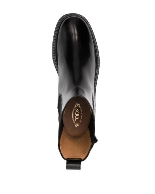 Tod's Black Leather Chelsea Boots