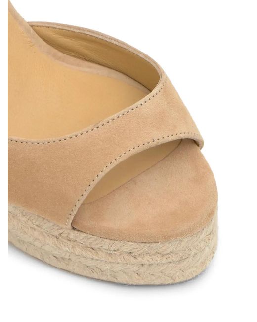 Castaner Natural Blair Suede Wedge Sandals