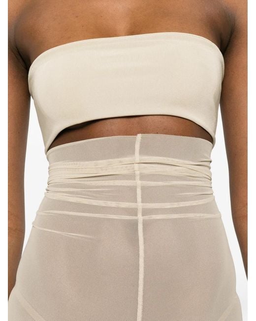 Rick Owens White High-Waisted Stretch Shorts