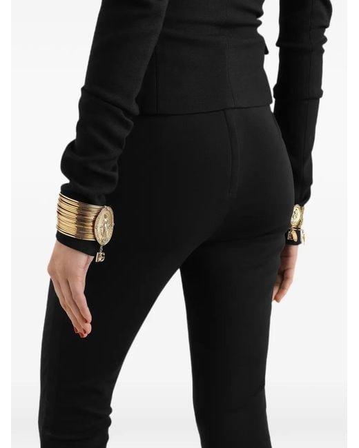 Dolce & Gabbana Black Milano Stitch Jersey Leggings