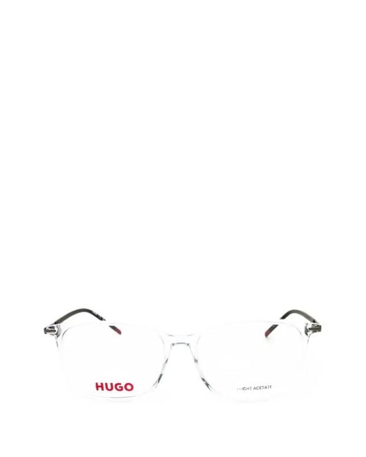 HUGO Natural Rectangle-Frame Glasses for men