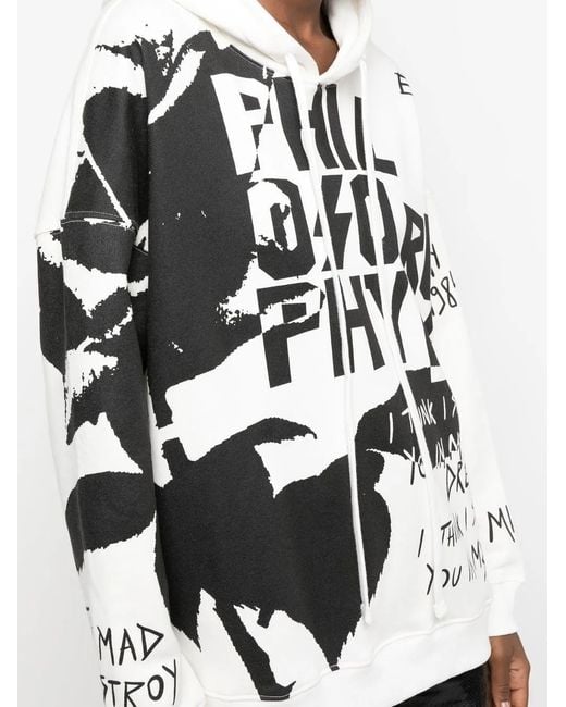 Philosophy Di Lorenzo Serafini White All-Over Graphic Print Sweatshirt