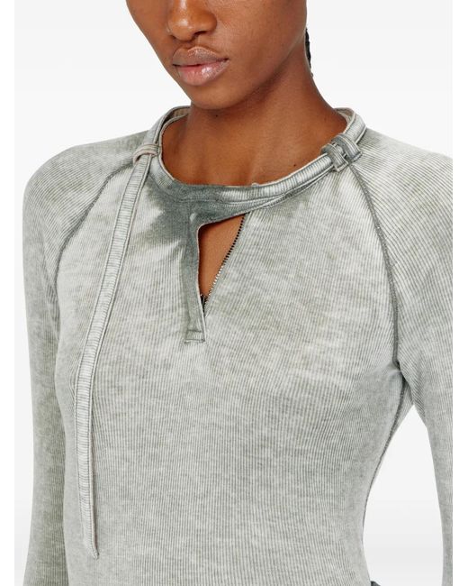 DIESEL Gray T Ecla Ls Long-Sleeved Top