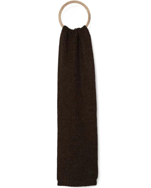 ARMANI EXCHANGE Brown Ribbed Scarf for men