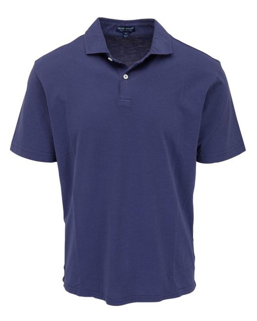 Peter Millar Blue Short-sleeves Pima-cotton Polo for men