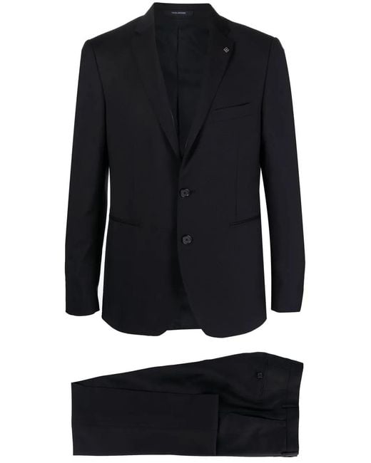 Tagliatore Blue Single-Breasted Virgin-Wool Suit for men