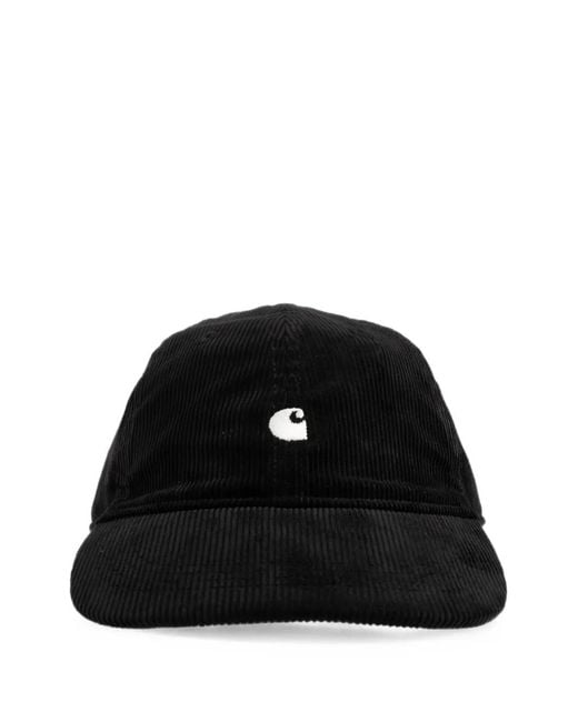 Carhartt Black Corduroy Logo-Embroidered Cap