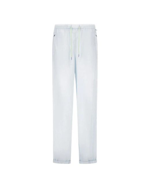 Herno White Drawstring-Waist Trousers