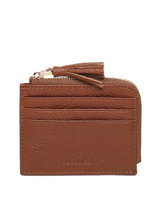 Coccinelle Brown Tassel Zip Wallet