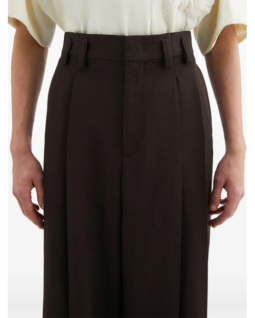 メンズ Jil Sander プリーツディテール パンツ Black