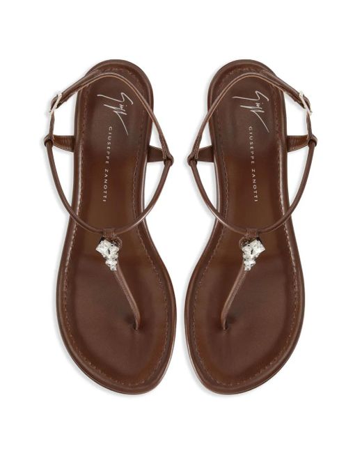 Giuseppe Zanotti Brown Sandalen mit Zehensteg 40mm