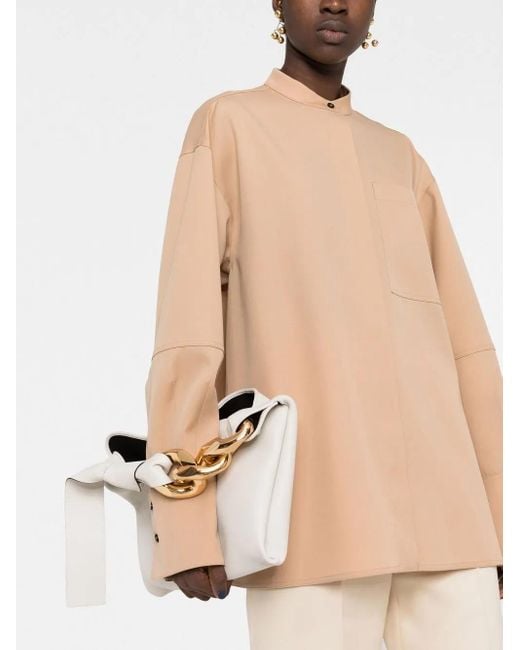 Camisa sin cuello con botones Jil Sander de color Natural