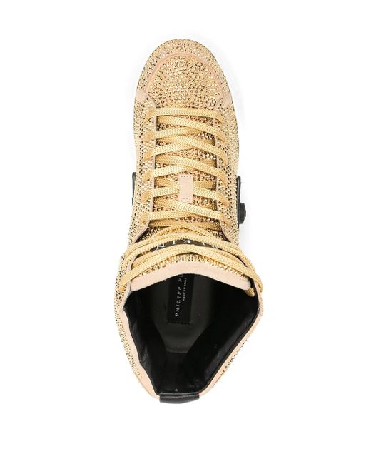 Philipp Plein Multicolor Studded High-Top Sneakers