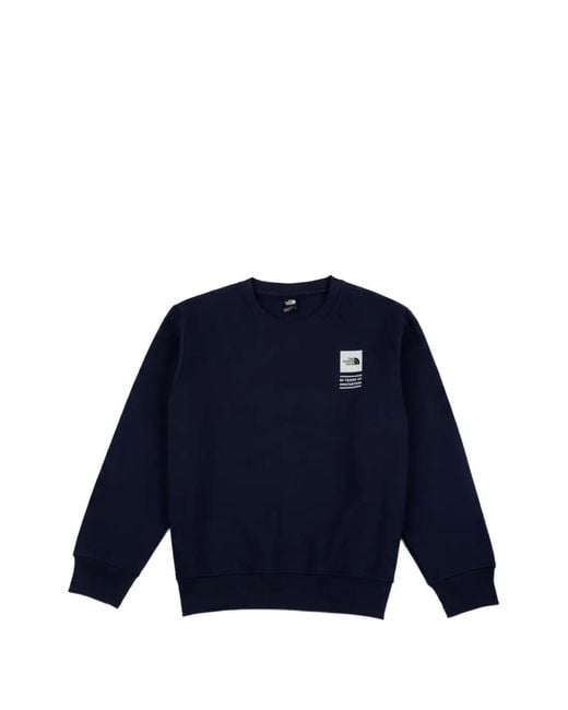 The North Face Blue Tnf Celebration Graphic-Print Crew-Neck Sweatshirt for men