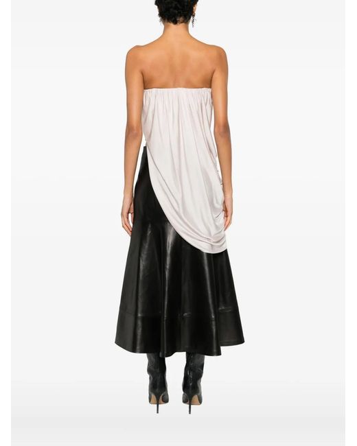 GIUSEPPE DI MORABITO White Ruched Draped Top