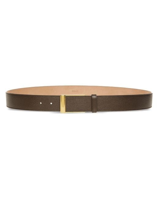 Bally Outline Grained-texture Belt in Natural for Men | Lyst