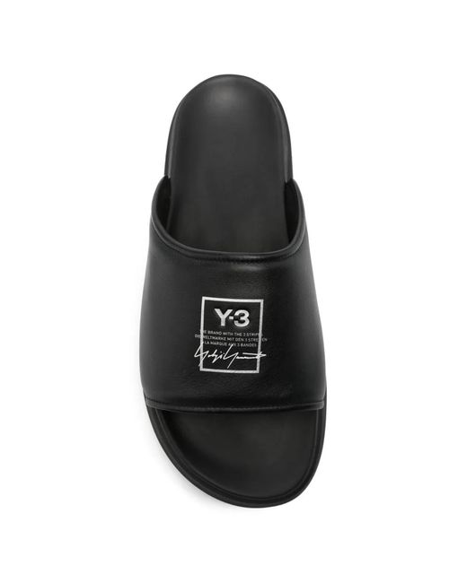 Y-3 Black Logo Slides