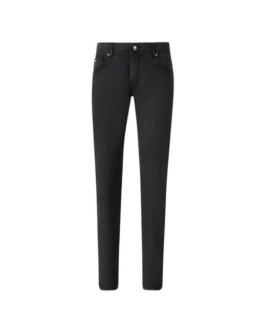 Marco Pescarolo Black Logo-Patch Jeans for men