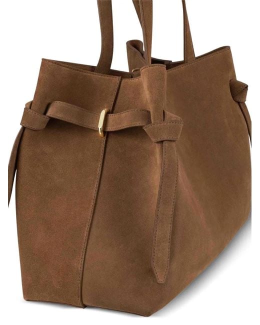 Yuzefi Brown Gyoza Suede Tote Bag