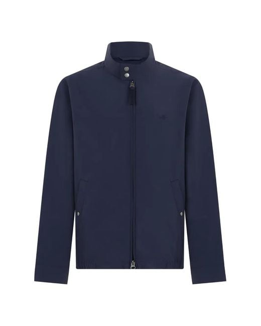 Gant Blue High-Neck Zip-Up Jacket for men