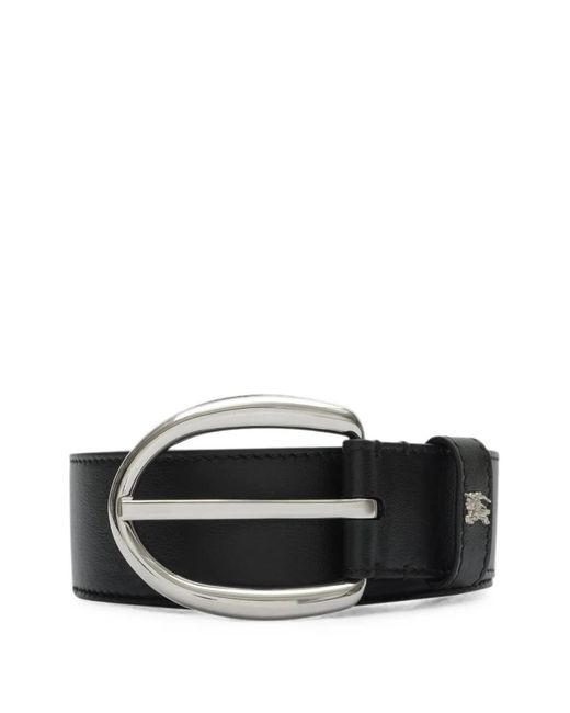 Burberry Black Oval-Buckle Belt for men