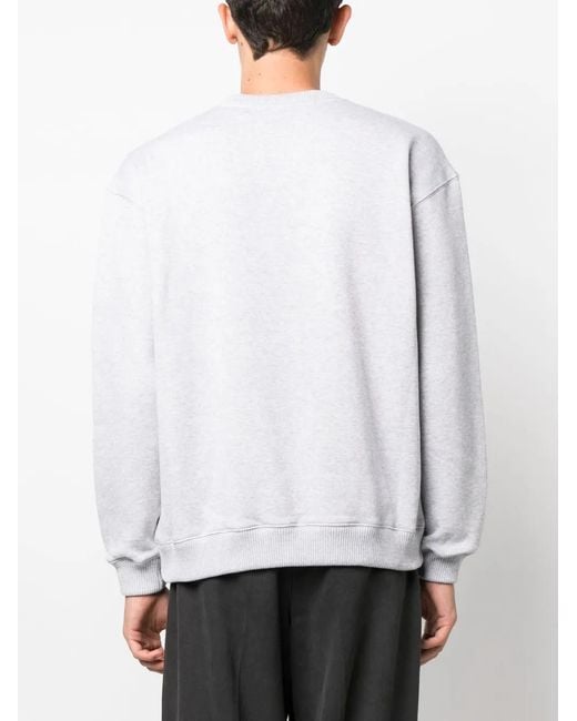 Rohe White Logo-Print Long-Sleeve Sweatshirt for men