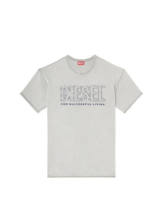 DIESEL White T-Rawboxt T-Shirt for men
