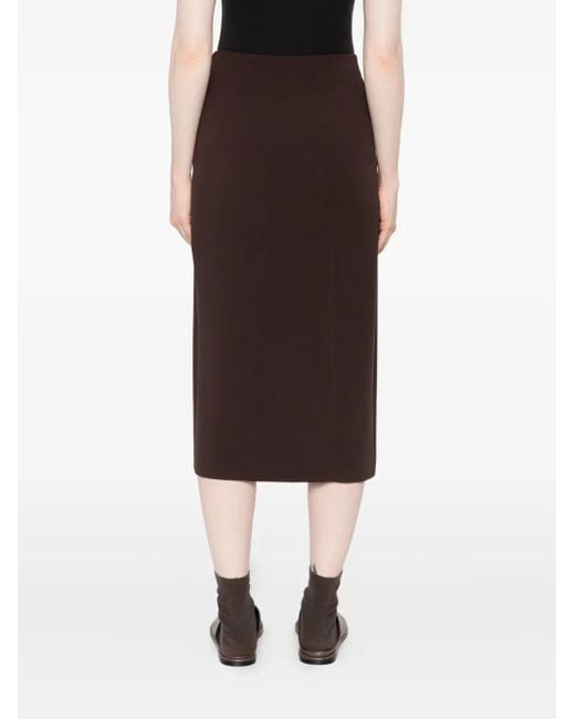 Ottod'Ame Midi-Rok Met Split in het Black
