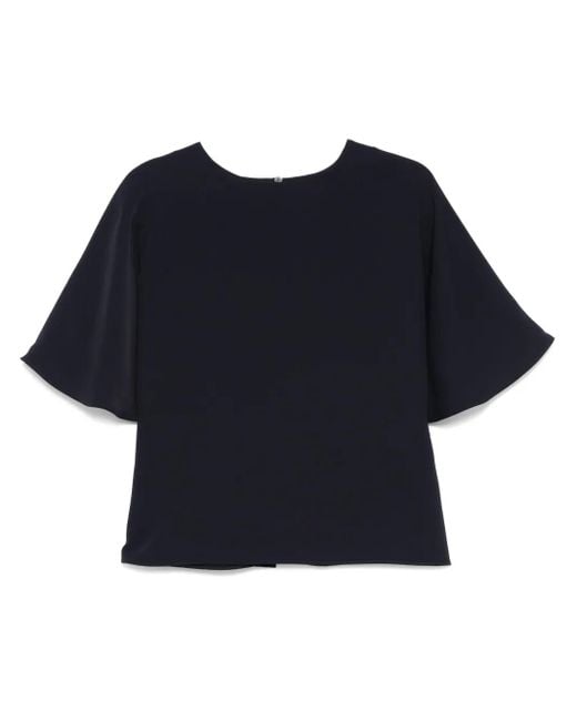 P.A.R.O.S.H. Blue Draped-Sleeve Blouse