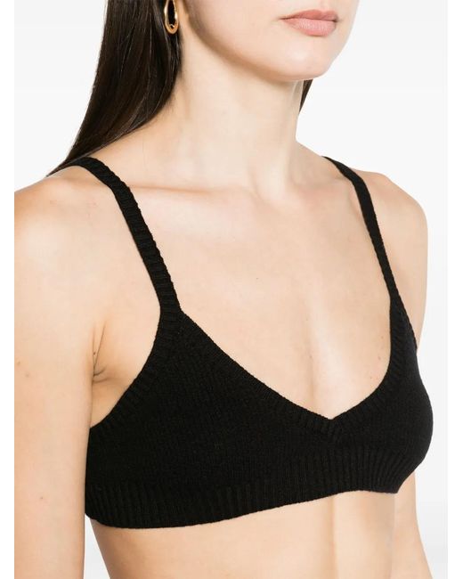 Alanui Black Finest Brallete-Style Top