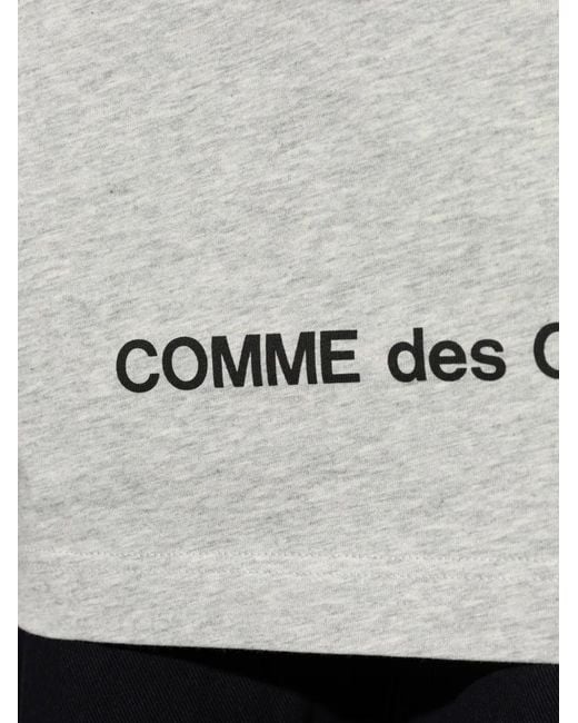 Comme des Garçons White Logo-Print T-Shirt for men