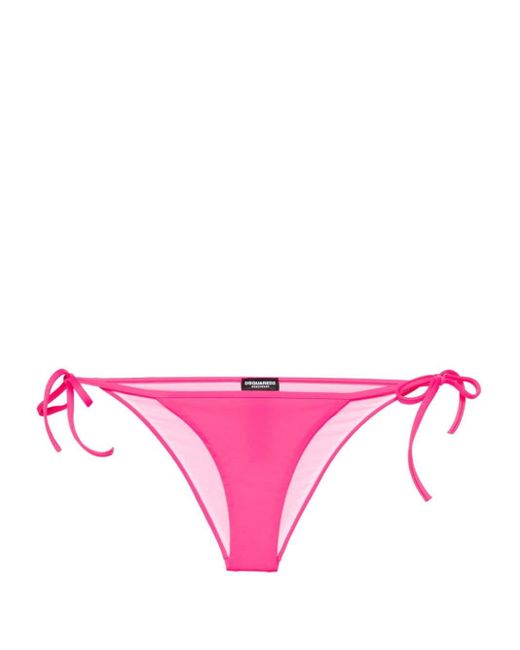 DSquared² Pink Bikinihöschen mit "Icon"-Print