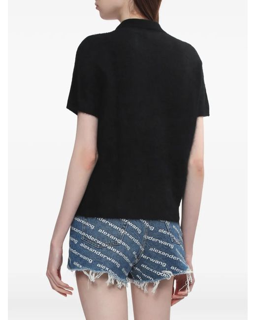 Rag & Bone Black Polo À Manches Courtes