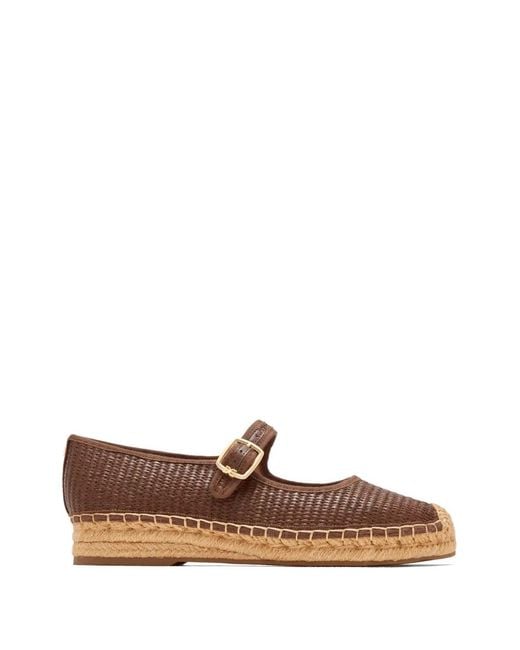 Sam Edelman Brown Buckle-Strap Espadrilles