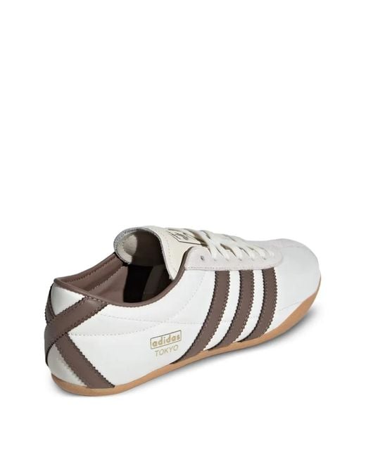 Adidas White Narrow Fit Lace-Up Sneakers For