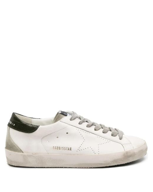 Golden Goose Deluxe Brand White Super-Star Leather Sneakers for men