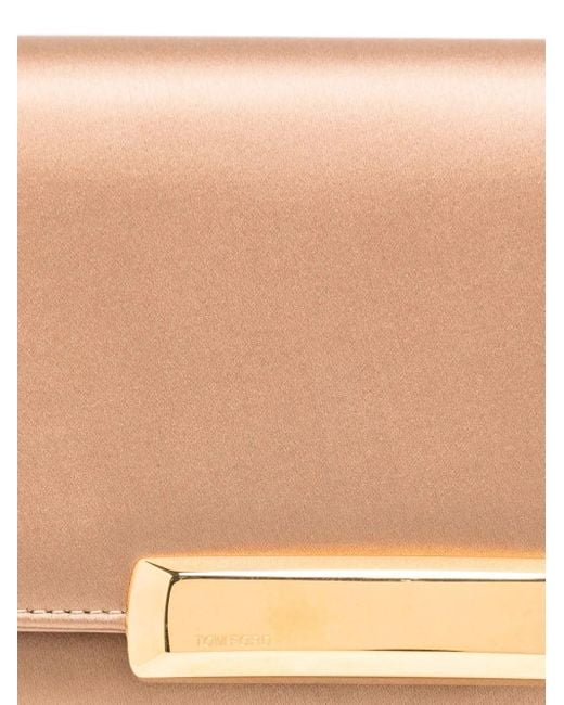 Tom Ford Natural Satin Bar Clutch Bag