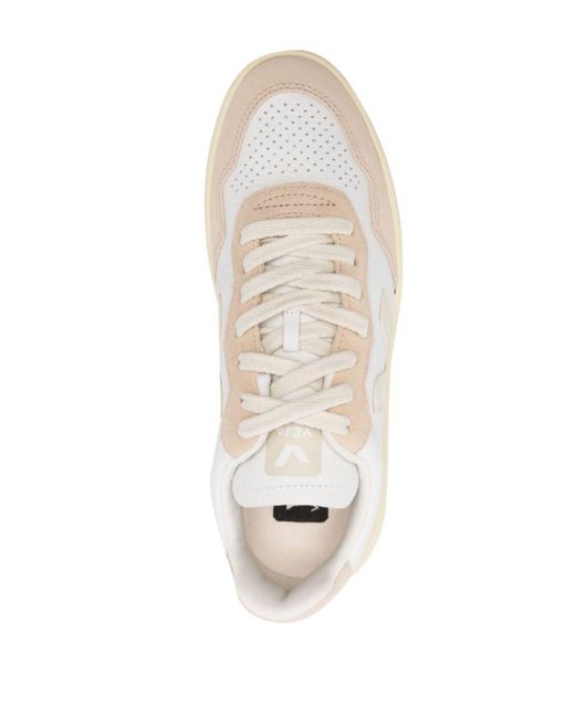 Veja White V-90 Low-top Leather Sneakers