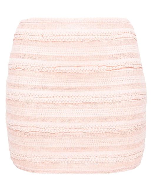 Charo Ruiz Pink Salehy Lace Mini Skirt