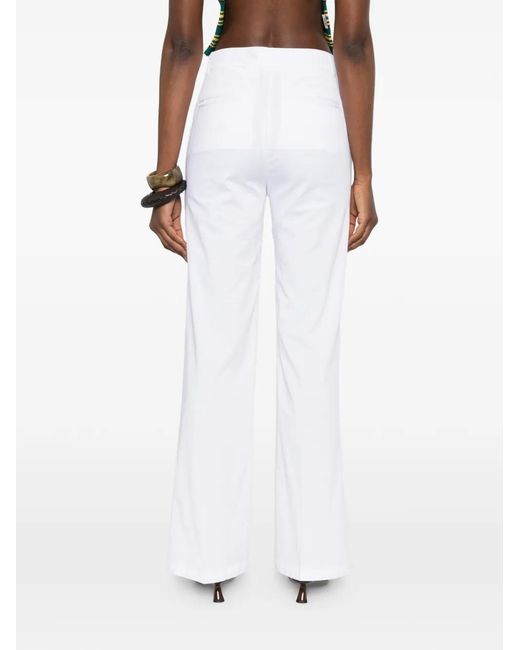 40 Weft Thea Witte Straight Broek in het White