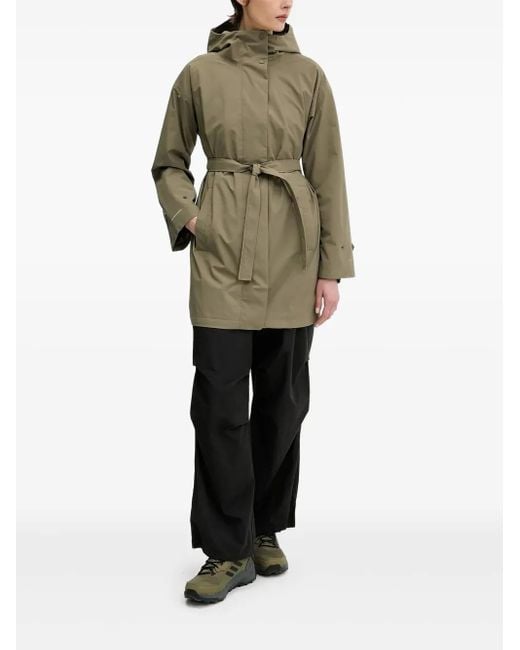 Columbia Green Here And There Iii Hooded Belted Coat