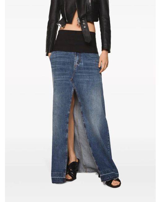 Stella McCartney Blue Denim Maxi Skirt