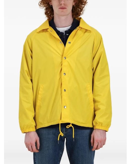 Fortela Yellow Coachjacket Press-Stud Jacket for men
