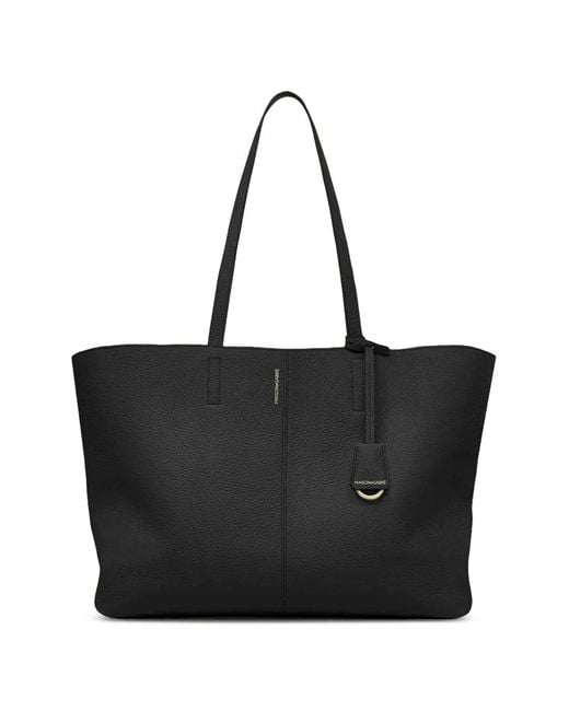 Maison De Sabre Black The Snap Pebbled Tote Bag