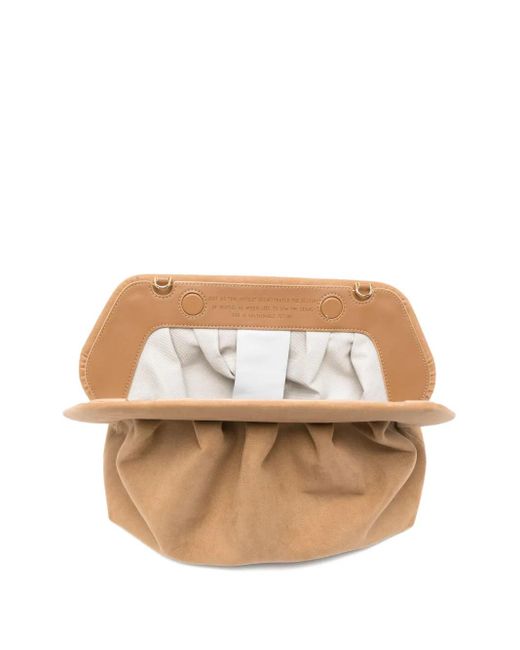 THEMOIRÈ Natural Faux-Suede Clutch Bag