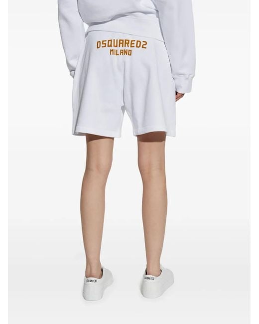 DSquared² Blue Printed Track Shorts