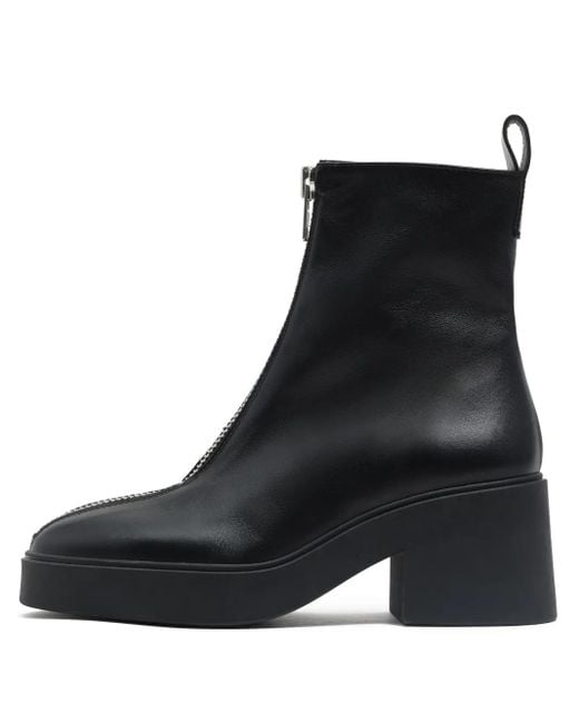 Bimba Y Lola Black 70Mm Zip Leather Boots