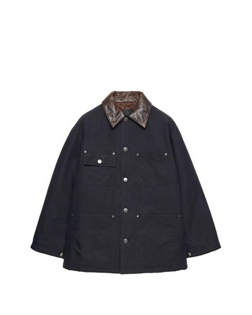 Prada Blue Medium-Weight Technical Cotton Down Jacket for men